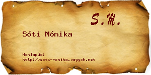 Sóti Mónika névjegykártya