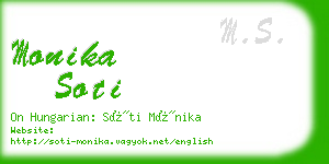 monika soti business card